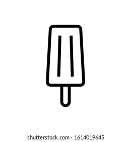 Ice cream icon, Popsicle, Ice cream symbol in outline style on white background