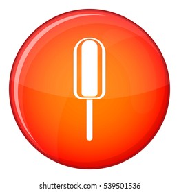 Ice Cream icon in red circle isolated on white background vector illustration