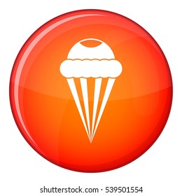 Ice Cream icon in red circle isolated on white background vector illustration