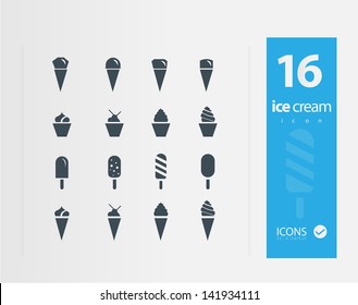 Ice cream icon set ( Set of 16 Quality icon )