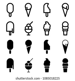 ice cream icon set