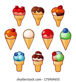 Ice cream icon set