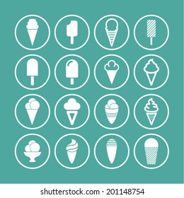 Ice cream icon set
