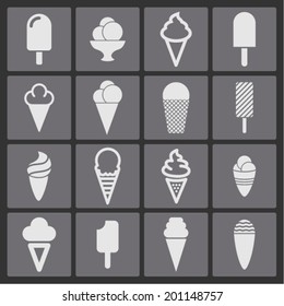 Ice cream icon set
