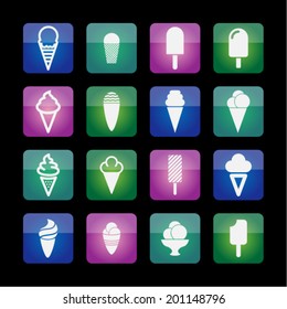 Ice cream icon set