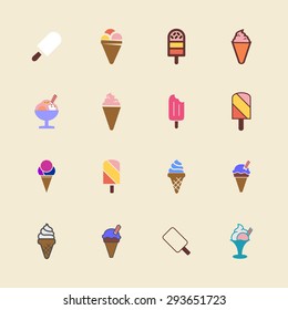 ice cream icon set
