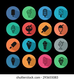 ice cream icon set