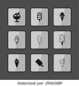 ice cream icon set