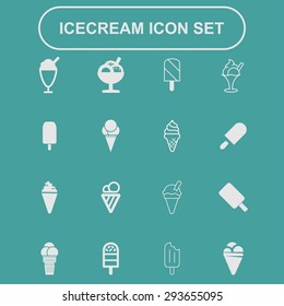 ice cream icon set