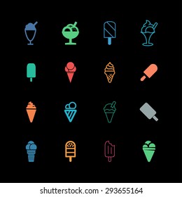 ice cream icon set