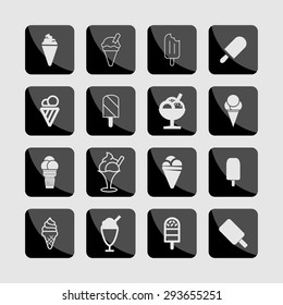 ice cream icon set