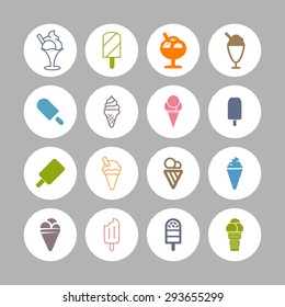 ice cream icon set