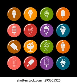ice cream icon set