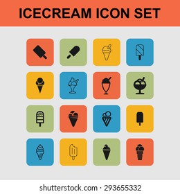 ice cream icon set