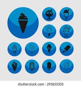 ice cream icon set