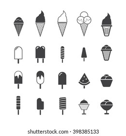 ice cream icon set