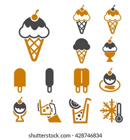 ice cream icon set