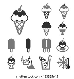 ice cream icon set