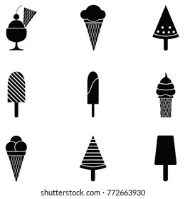 ice cream icon set