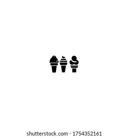 ice cream icon set design with simple line art style