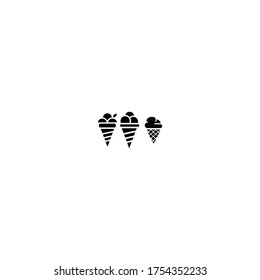 Eis-Icon-Set-Design mit einfachem Line-Art-Stil