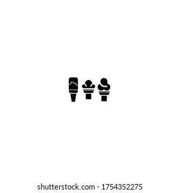 ice cream icon set design with simple line art style