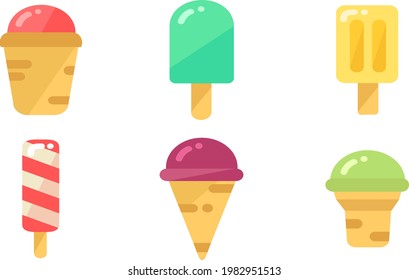 Ice cream icon set eps 10