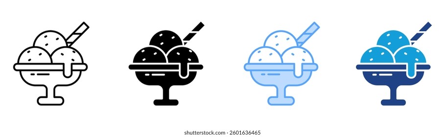 Ice Cream Icon Set Multiple Style Collection