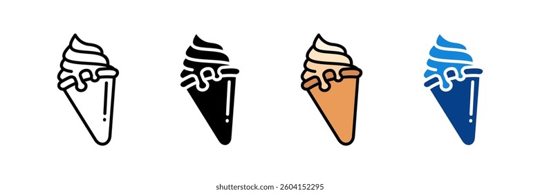 Ice Cream Icon Set Multiple Style Collection