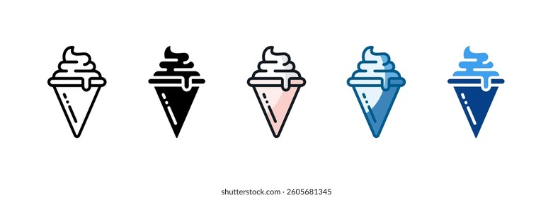 Ice Cream Icon Set Multiple Style Collection