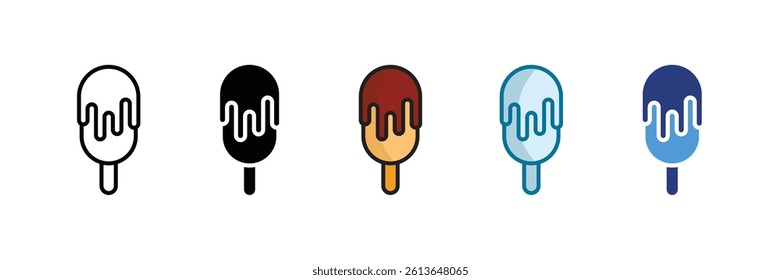 Ice Cream Icon Set Multiple Style Collection
