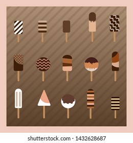 Ice cream icon set. New trendy ice cream vector symbol.