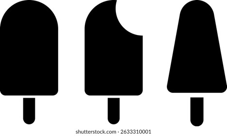 Ice cream icon set. soft cream sign. Flavor sign symbol.  ice cream cone dessert

