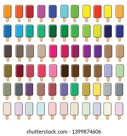 Ice Cream icon Set - Vector illustration for sticker, posters, logo, graphic design, mobile application, patches, prints clothes, emblems, web design, infographics, UI. 