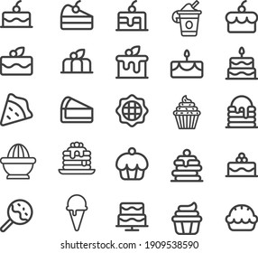 Ice Cream Icon Set Vector