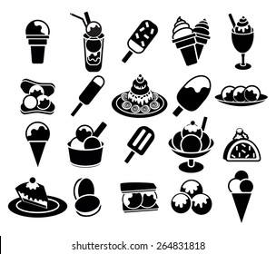 Ice cream icon set vector