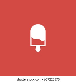 ice cream icon. sign design. red background