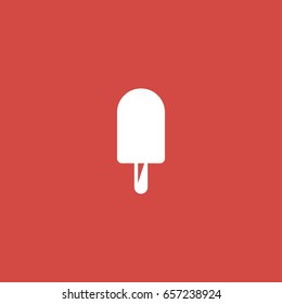 ice cream icon. sign design. red background