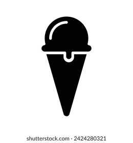 Icono de helado. signo para concepto móvil y diseño web. ilustración vectorial