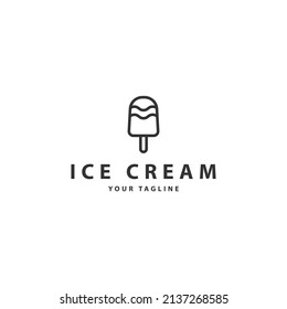 Ice cream icon sign symbol logo vector illustrations