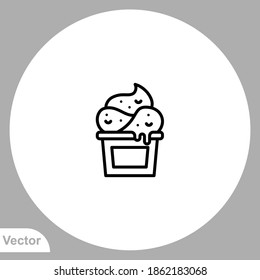 Ice cream icon sign vector,Symbol, logo illustration for web and mobile