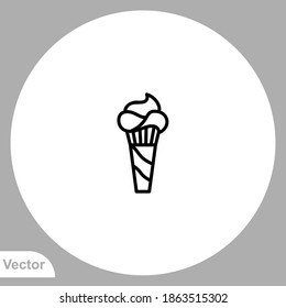 Ice cream icon sign vector,Symbol, logo illustration for web and mobile