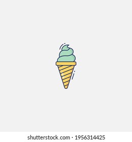 Ice cream icon sign vector,Symbol, logo illustration for web and mobile