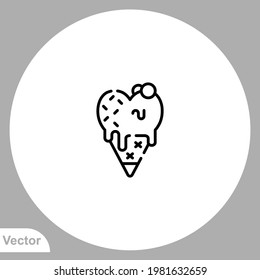 Ice cream icon sign vector,Symbol, logo illustration for web and mobile