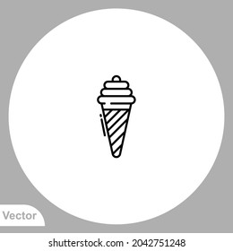 Ice cream icon sign vector,Symbol, logo illustration for web and mobile