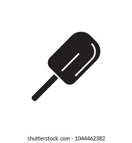 Ice cream icon. Silhouette illustration of chocolate Ice cream in stock vector icon for web and advertising