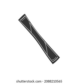 Ice Cream Icon Silhouette Illustration. Freezer Tube Dessert Vector Graphic Pictogram Symbol Clip Art. Doodle Sketch Black Sign.