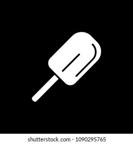 Ice cream icon. Silhouette Ice cream vector icon for web design isolated on black background