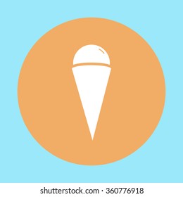 Ice cream icon. Ice cream icon simple design. Ice cream icon flat. Ice cream icon art. Vector illustration, eps 10
