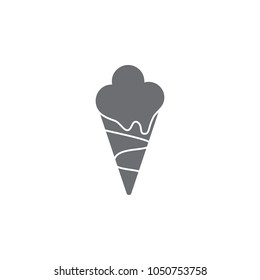 ice cream icon. Simple element illustration. ice cream symbol design template. Can be used for web and mobile on white background